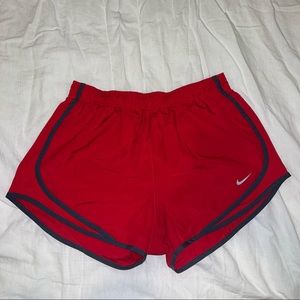 Red and navy womens nike running shorts size medium. Great condition!